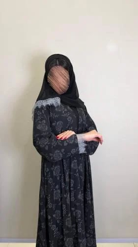 عباية اماني بقماش مشجر كسرات