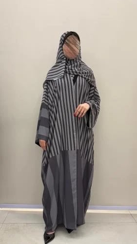 عباية قلاده شيفون جورجيت مقلم