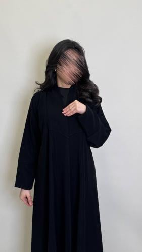 عباية نسنسه بقماش اندونيسي سواد فاحم