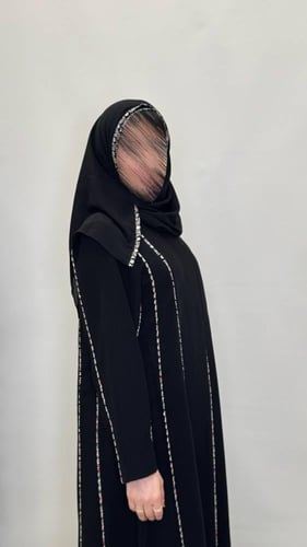 عباية وجدان بقماش سرميك اندونيسي