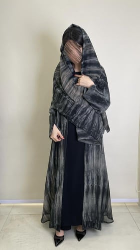 عباية الصيف بقماش شيفون مشجر