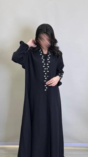 عباية الجوهره بتطريز ثري دي كحلي