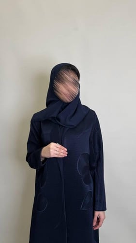 عباية الجوهره بتطريز ثري دي كحلي