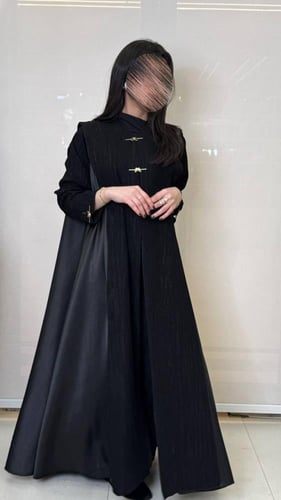 عباية نجود دبل كلوش بتدخيل قماش جاكار