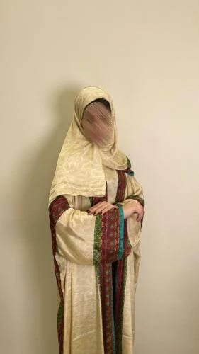 عبايه مشجر بقماش هندي