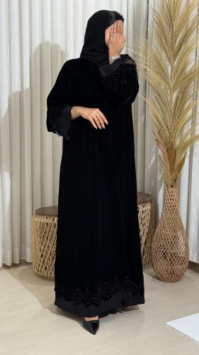 عباية مخمل رزان اسود