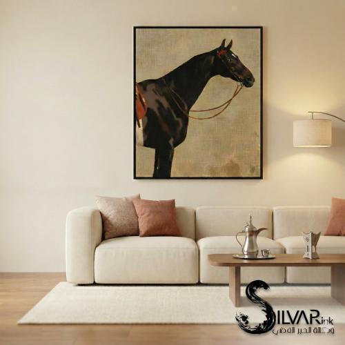 The mural of the black horse