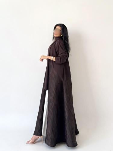 عباية كريب بني مع جاكار بني