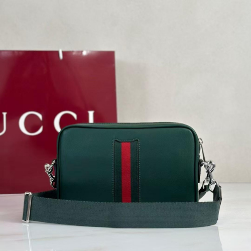 Gucci Web Trademark Small Crossbody Bag – Dark Green