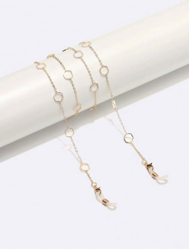 سلسلة نظارات مزخرفة سداسي ذهبي 11842