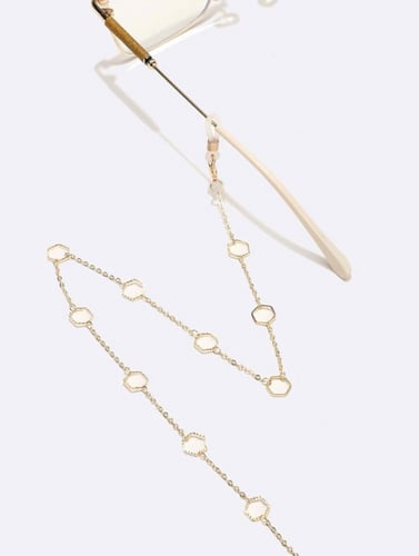 سلسلة نظارات مزخرفة سداسي ذهبي 11842