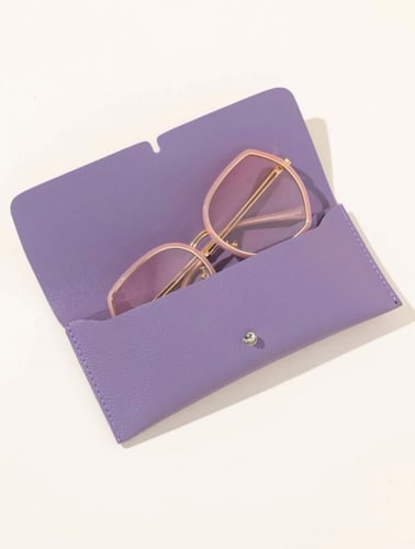 حافظة نظارات جلد بلون موف 11839