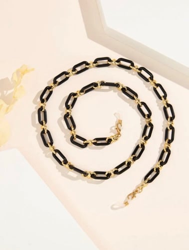 سلسلة نظارات جنزير ذهبي وأسود 11831