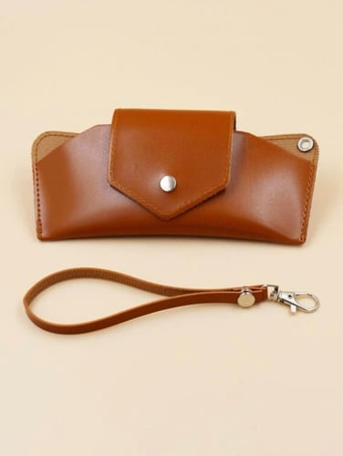 حافظة نظارات جلد لون جملي 11846