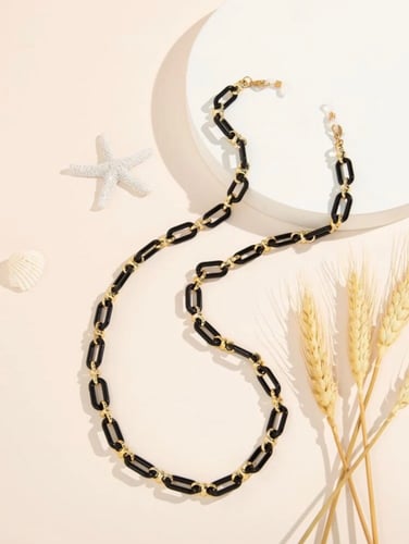 سلسلة نظارات جنزير ذهبي وأسود 11831