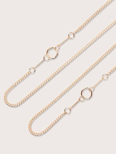 سلسلة نظارات بحلقة ذهبية