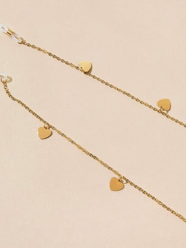 سلسلة نظارات ذهبي مزينة بالقلوب 11811