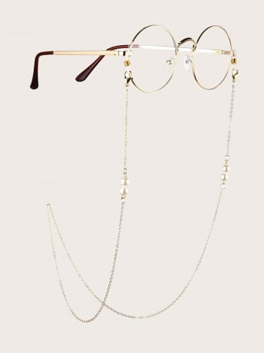 سلسلة نظارات ذهبي مزينة باللؤلؤ 11808