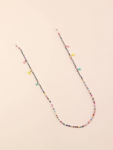 سلسلة نظارات مزينة بلؤلؤ ملون وخيوط 11802