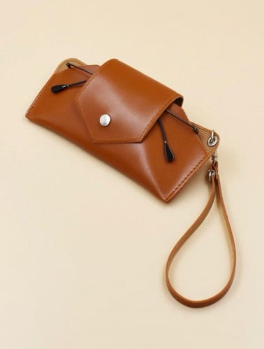 حافظة نظارات جلد لون جملي 11846