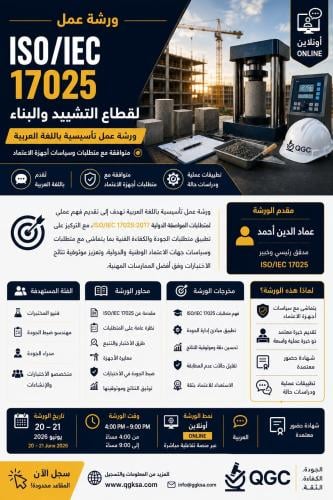 ورشة عمل عن المواصفة الدولية ISO/IEC 17025 في مجال...