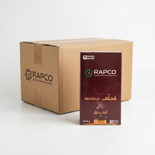 Carton of 6 boxes of date syrup with hazelnut flav...