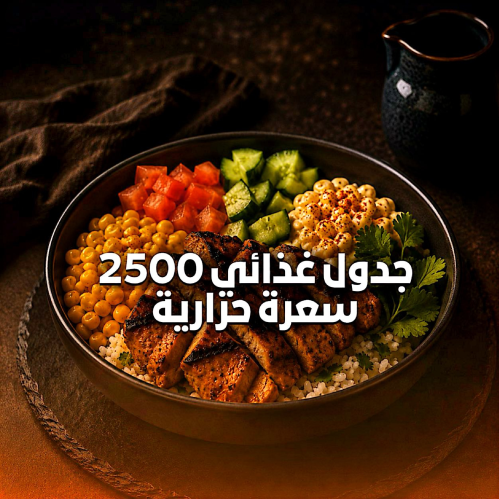 جدول غذائي 2500