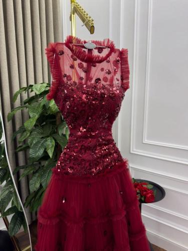 فستان سهرة راقي بورد ناعمه