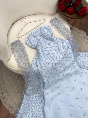 فستان سهرة تطريز يدوي