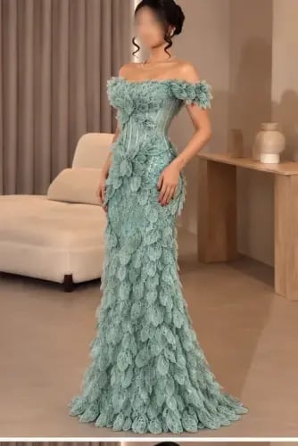 فستان زمرد الفخامة