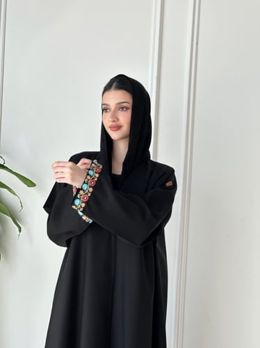 عباية ورود ع الكم