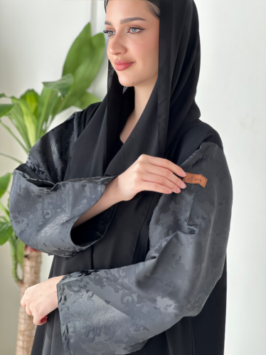 عباية كريب ارمي كامل الكم