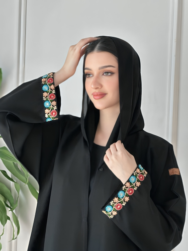 عباية ورود ع الكم