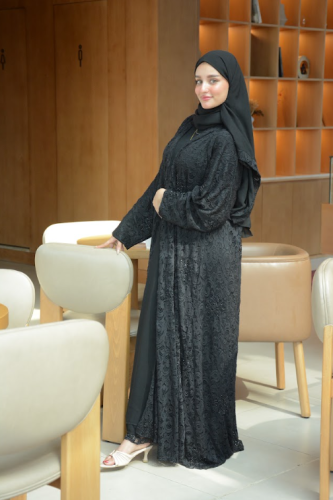 عباية الهام دانتيل كامل