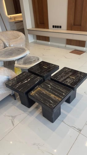 طاولات رخام دراجون بلاك سماكه ٢ سم