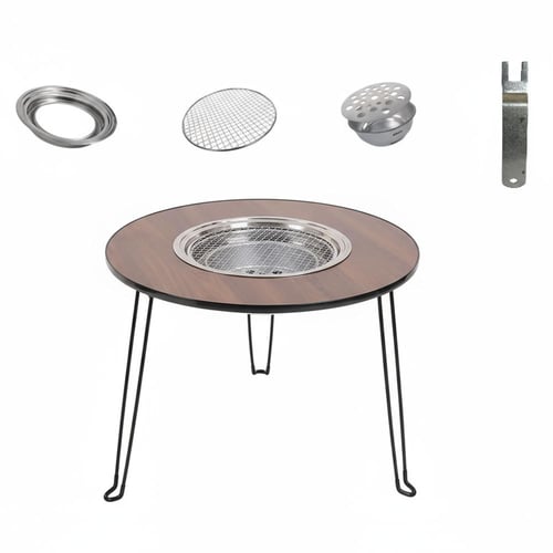 طاولة الشواء الخشبية