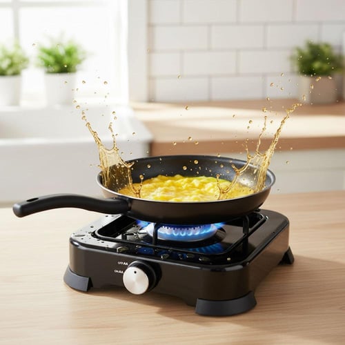 موقد غاز بعين واحدى مع غطاء آمان من دينكس بضمان عا...