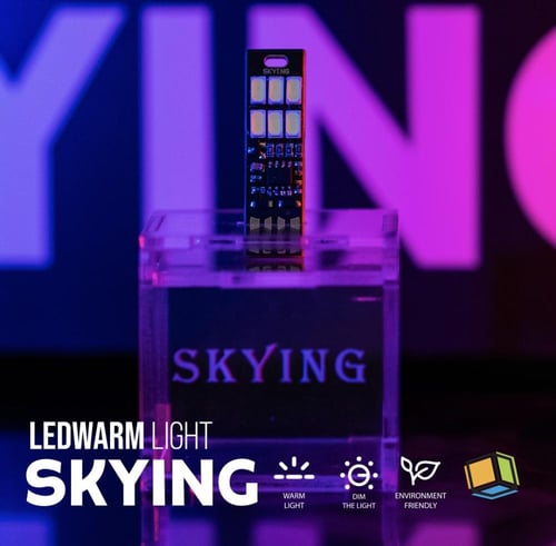 لمبه SKYING تعمل على USB - اصفر كريمي