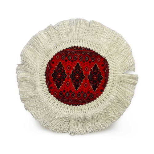 سجادة قهوة دائرية صغيرة 2 حبة