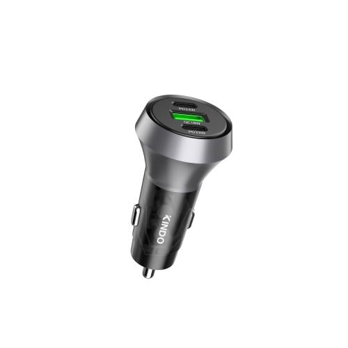 رأس شاحن سيارة بثلاث مداخل من ماركة KINDO