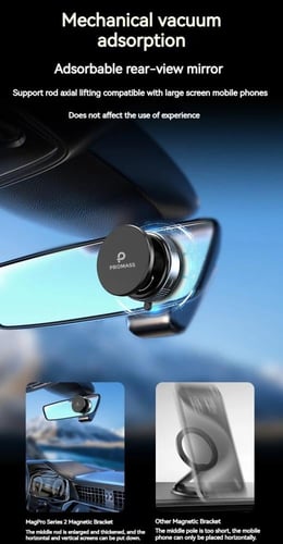 حامل جوال مغناطيسي 360 درجة بسحب الهواء ستاند ماج...