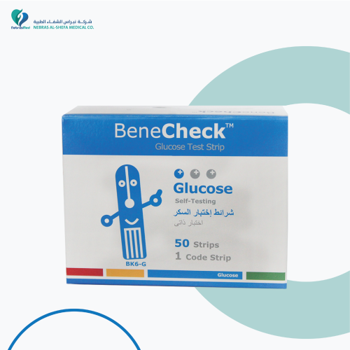 شرائط BeneCheck لفحص الجلوكوز – 50 شريط (عبوتان ×...