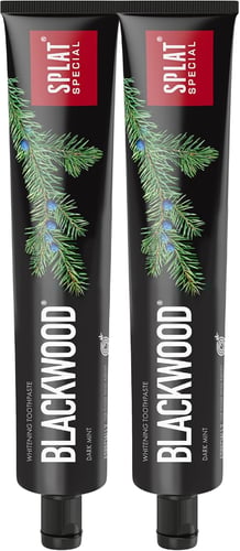 عبوه مزدوجه من معجون اسنان اسبلات بلاك وود بالفحم...