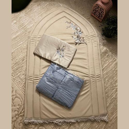 طقم صلاة فاخر بلون سكري وسماوي
