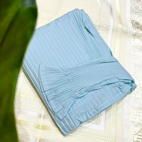 شرشف قطني 100% مكسر ( لون سماوي)