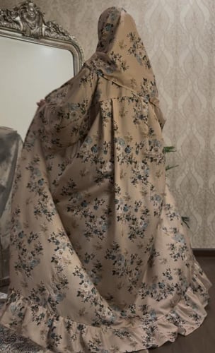 شرشف صلاة قطن بيج غامق مشجر لف مع جيوب مخفية يناسب...