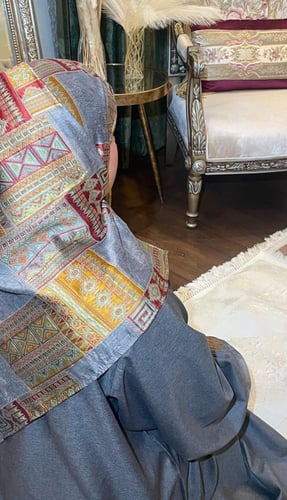 شرشف صلاة لنن لف يناسب جميع المقاسات( فري سايز)