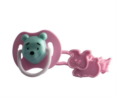 Pacifier and chain with a wide strap and cover
