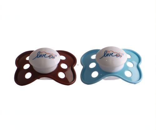 Double pacifier with a wide nipple