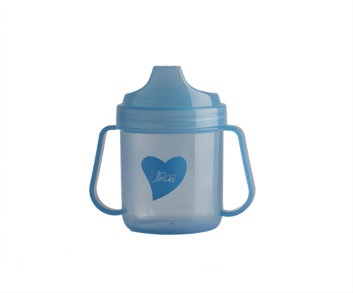 200 ml transparent juice cup with a spout for drinking